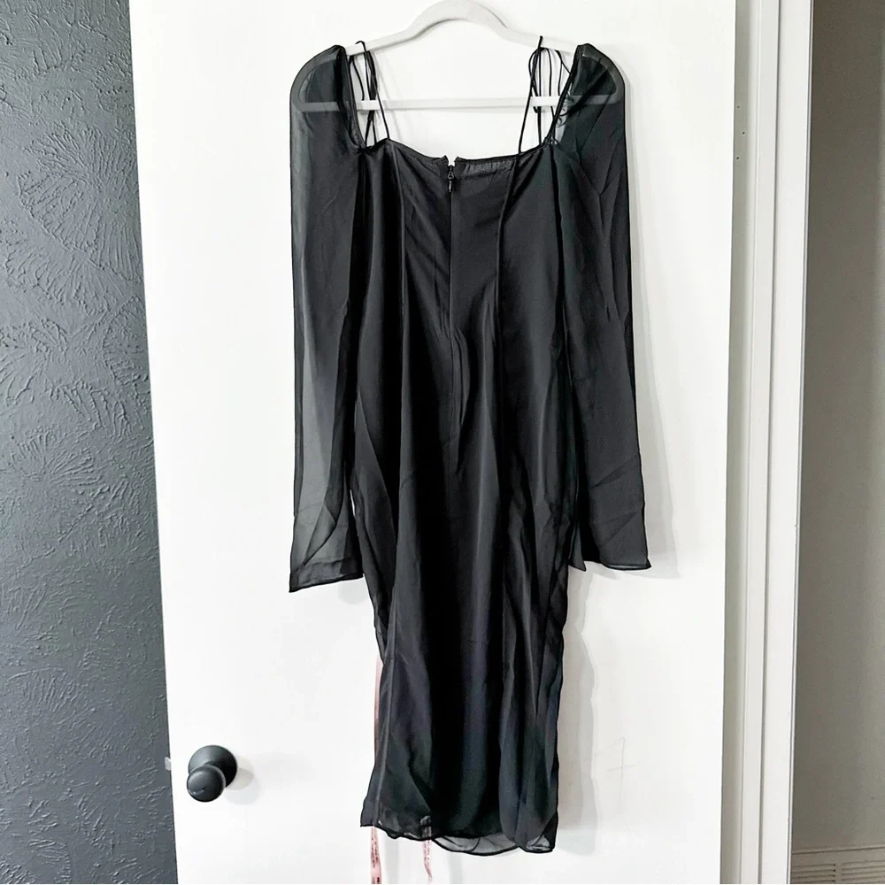 House of CB Ophelia Midi Dress Cutout Black Size XS Plus Cup NWT - Picture 12 of 16